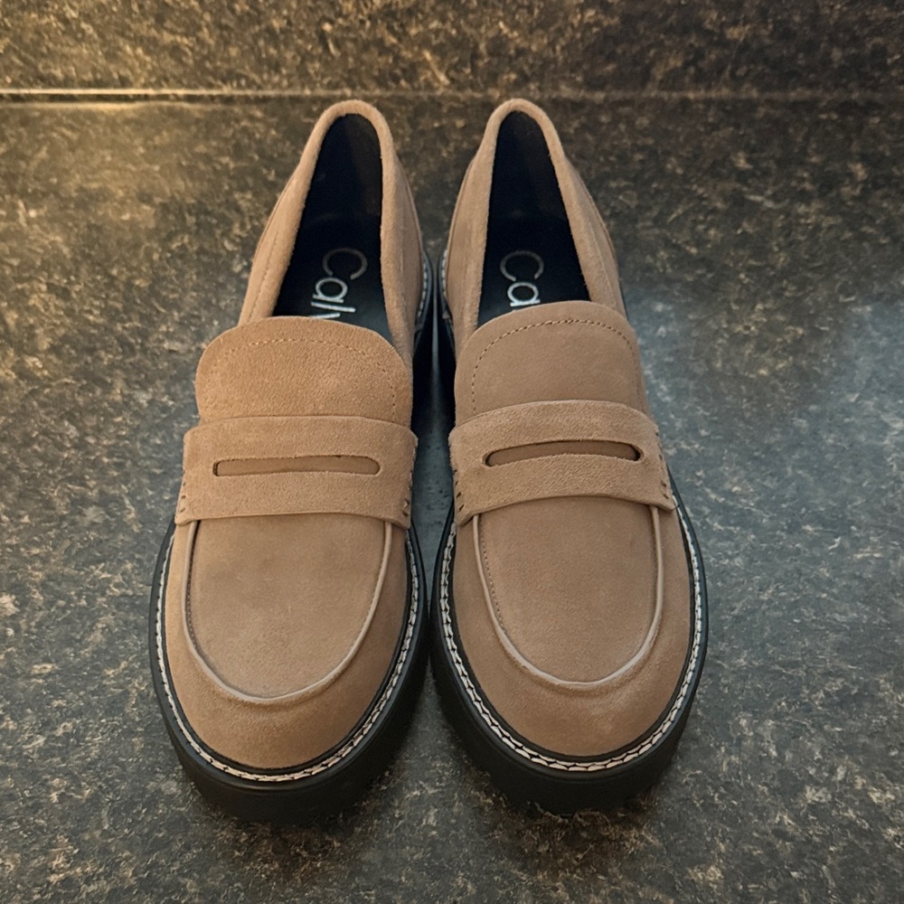 Calvin Klein Women’s Brown Suede Loafers